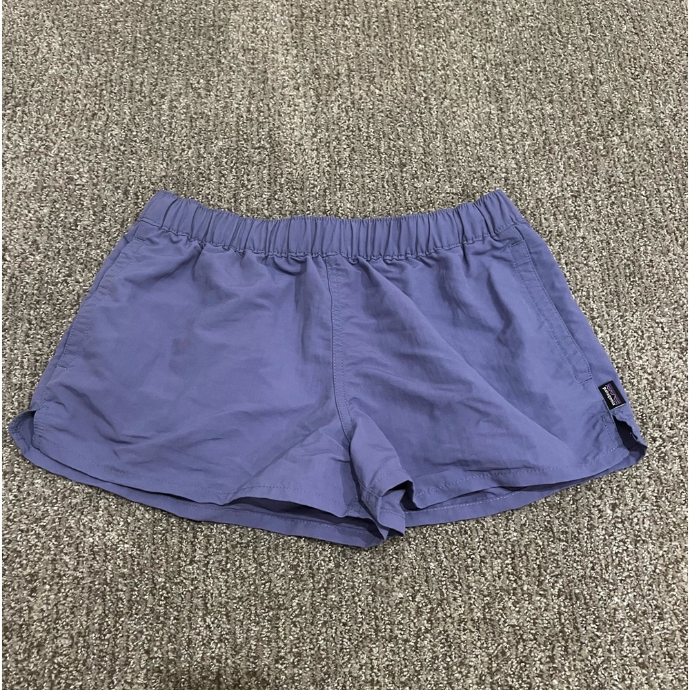 Purple waterproof Patagonia shorts